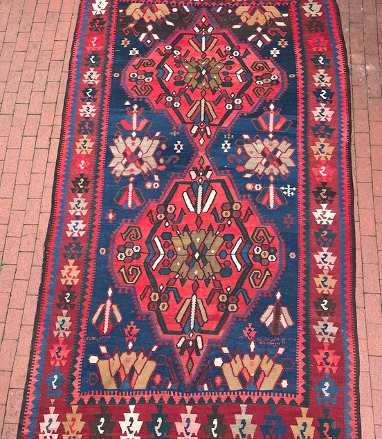 Antique Armenian Caucasian Kilim 6'8 x 12'5