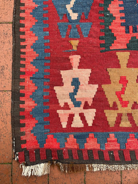 Antique Armenian Caucasian Kilim 6'8 x 12'5