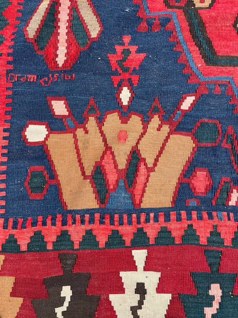 Antique Armenian Caucasian Kilim 6'8 x 12'5