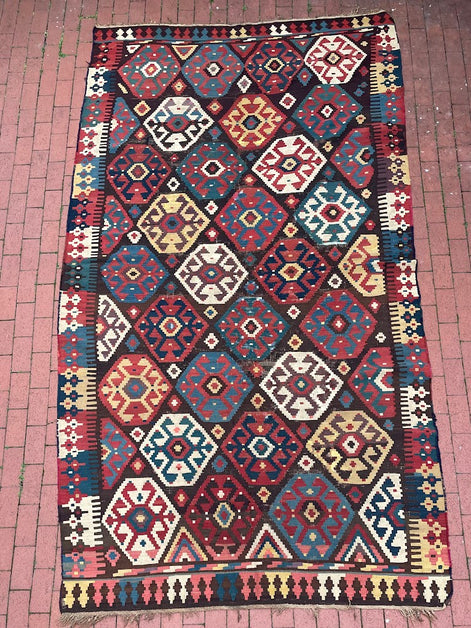 Antique Caucasian Shirvan Kilim 6'2 x 11'7