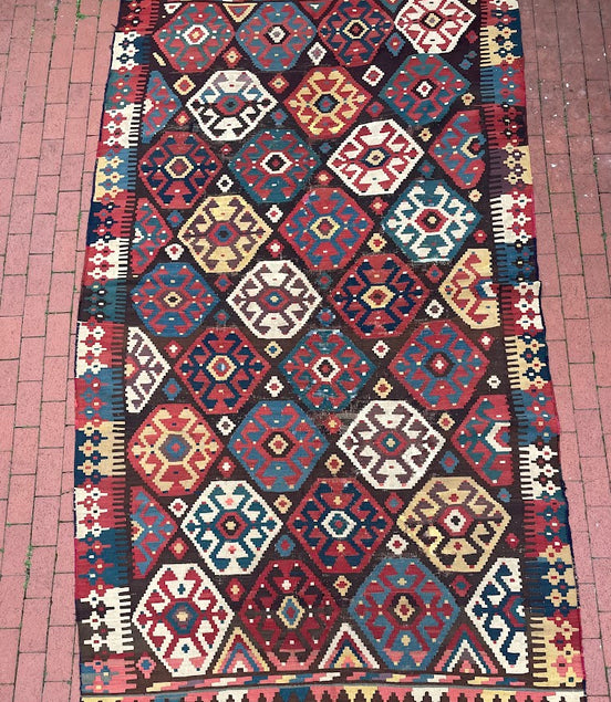 Antique Caucasian Shirvan Kilim 6'2 x 11'7
