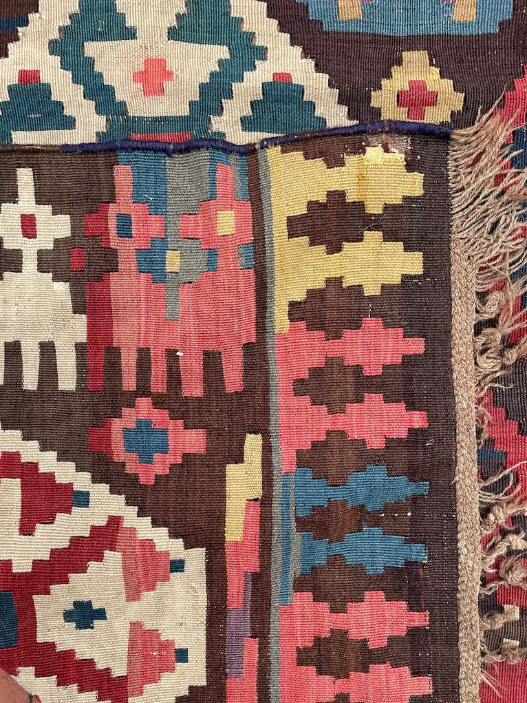 Antique Caucasian Shirvan Kilim 6'2 x 11'7