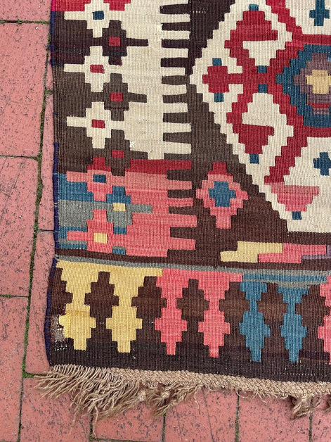 Antique Caucasian Shirvan Kilim 6'2 x 11'7