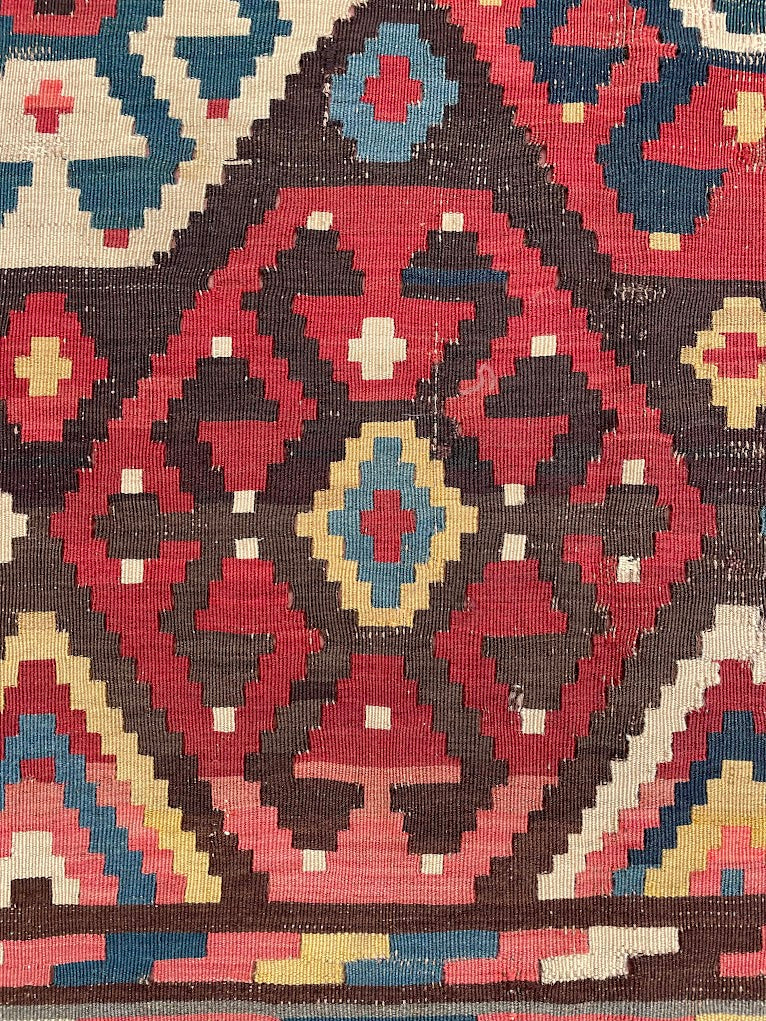 Antique Caucasian Shirvan Kilim 6'2 x 11'7