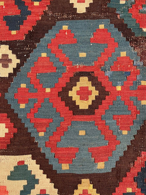 Antique Caucasian Shirvan Kilim 6'2 x 11'7