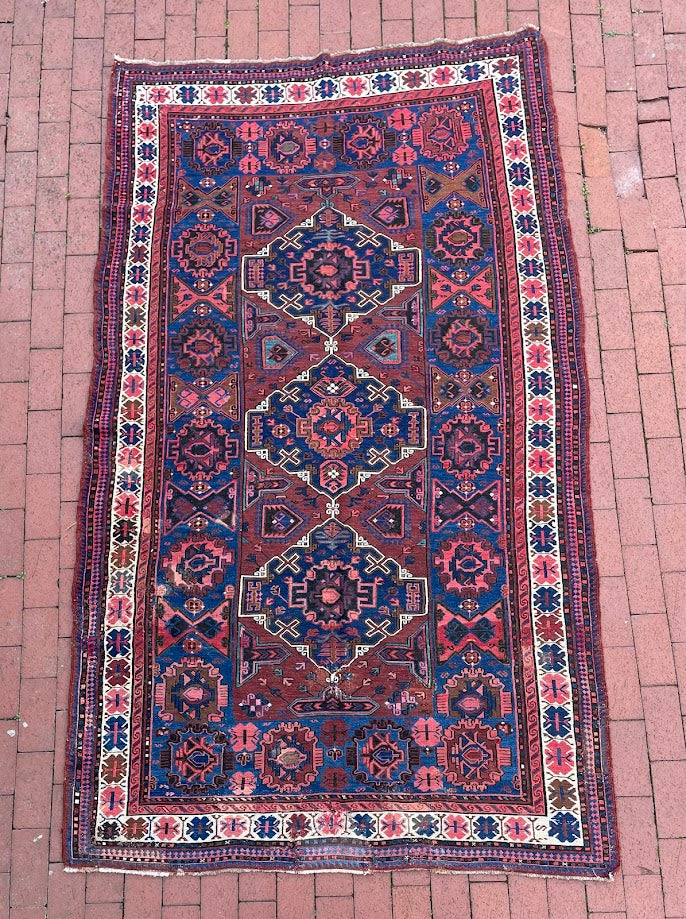Antique Caucasian Sumak 4'10 x 8'7