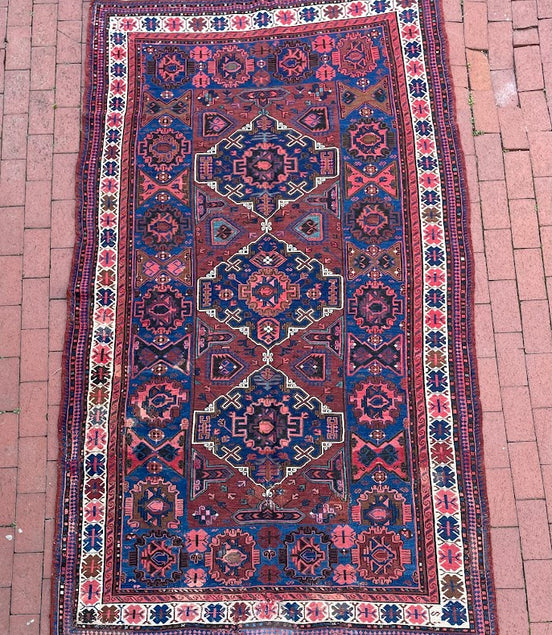 Antique Caucasian Sumak 4'10 x 8'7