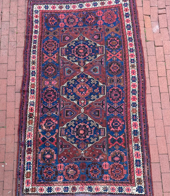 Antique Caucasian Sumak 4'10 x 8'7