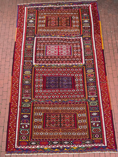 Turkish Esme Dowry Kilim 7'5 x 14'3