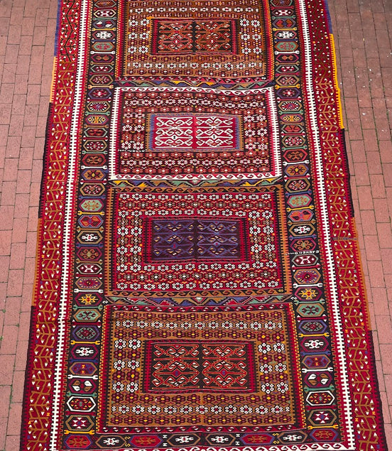 Turkish Esme Dowry Kilim 7'5 x 14'3