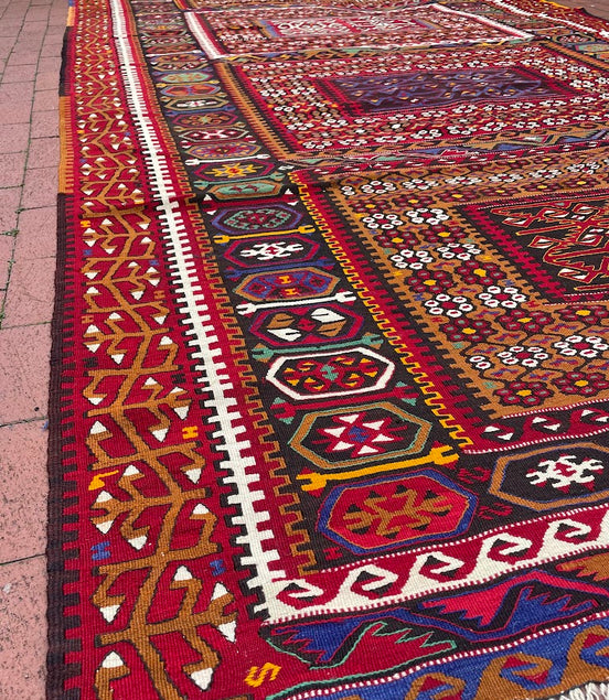 Turkish Esme Dowry Kilim 7'5 x 14'3