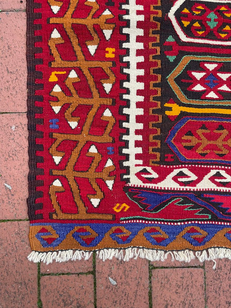 Turkish Esme Dowry Kilim 7'5 x 14'3