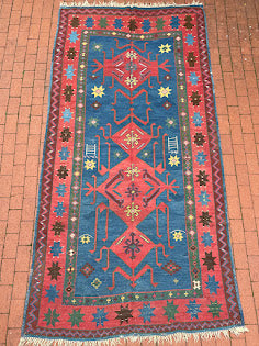 Antique Caucasian Avar Kilim 4'10 x 10'10