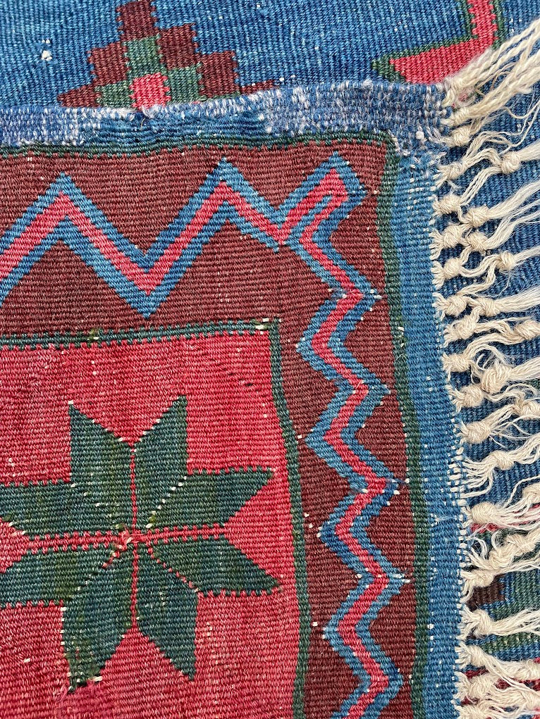 Antique Caucasian Avar Kilim 4'10 x 10'10