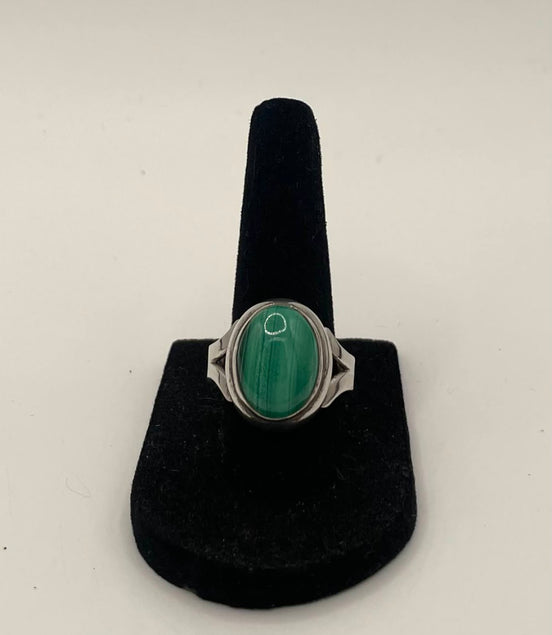 Malachite Silver Ring