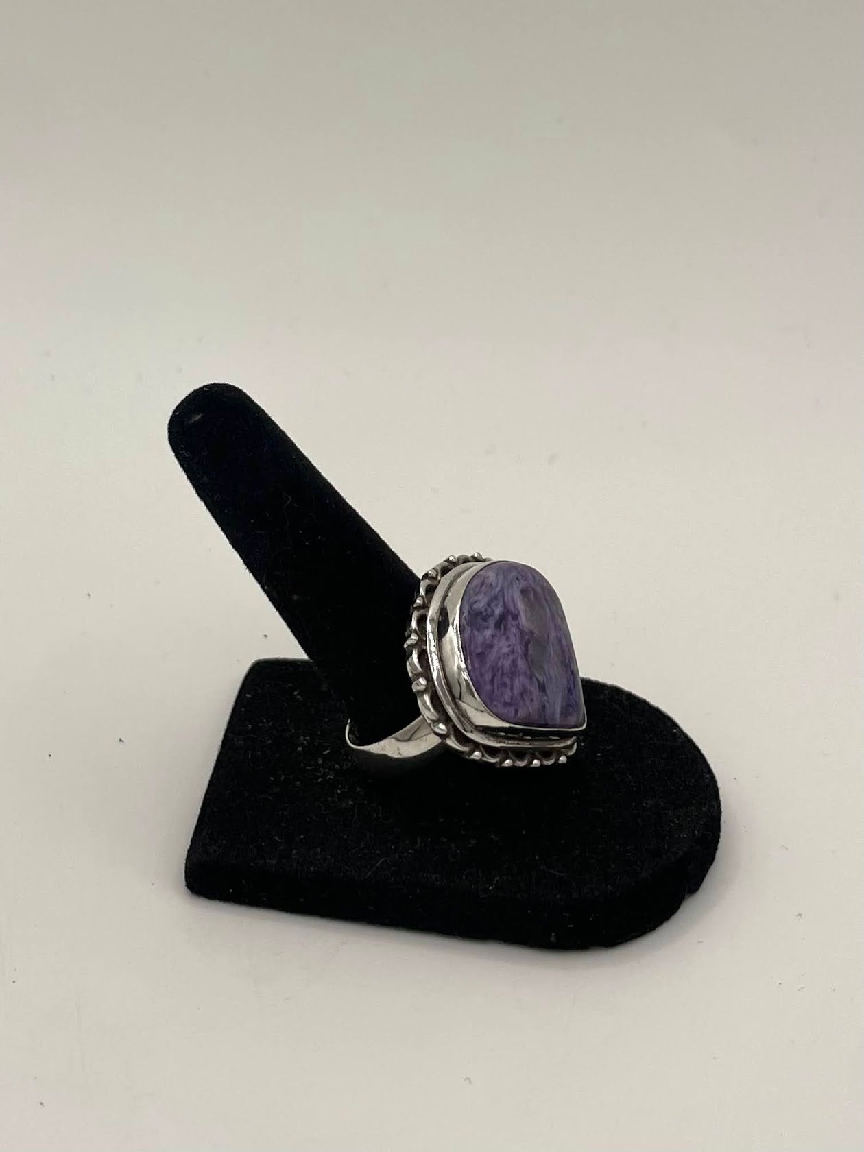 Charoite Silver Ring