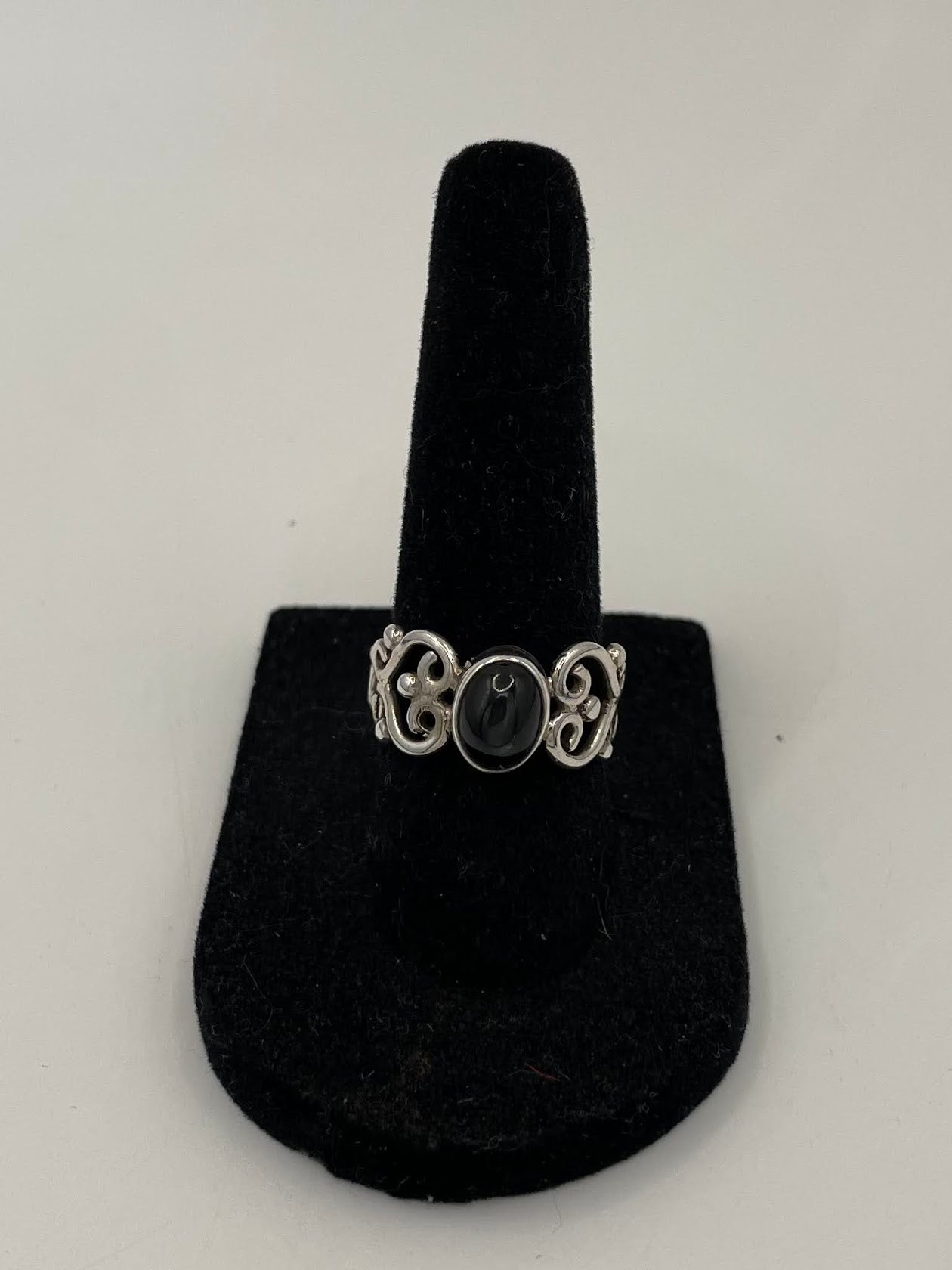 Black Star Sapphire Silver Ring