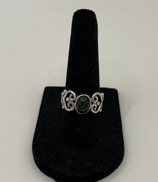 Black Star Sapphire Silver Ring