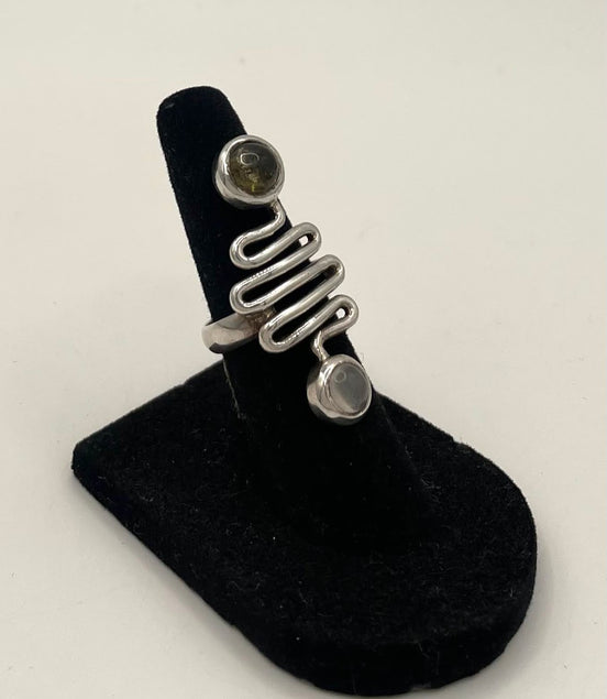 Smokey Quartz Silver Ring