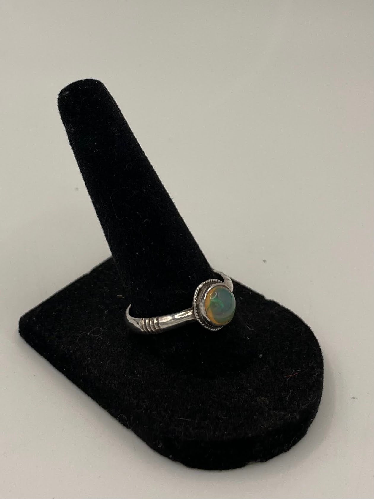 Opal Silver Ring