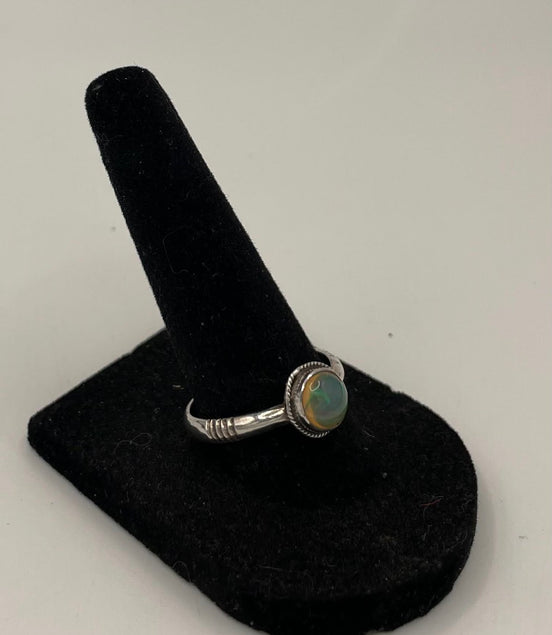 Opal Silver Ring