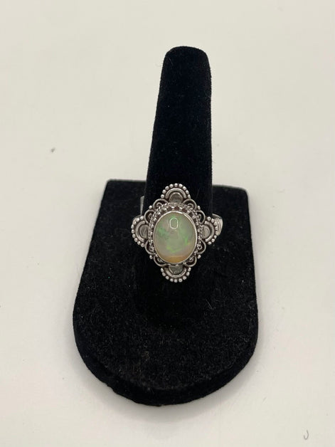 Opal Silver Ring