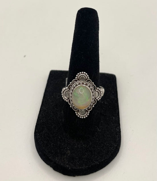 Opal Silver Ring