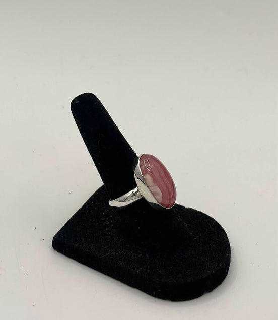 Rhodochorite Silver Ring