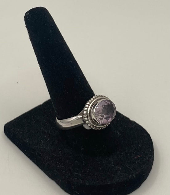 Amethyst Silver Ring