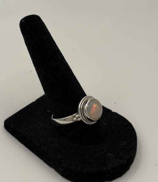 Opal Silver Ring