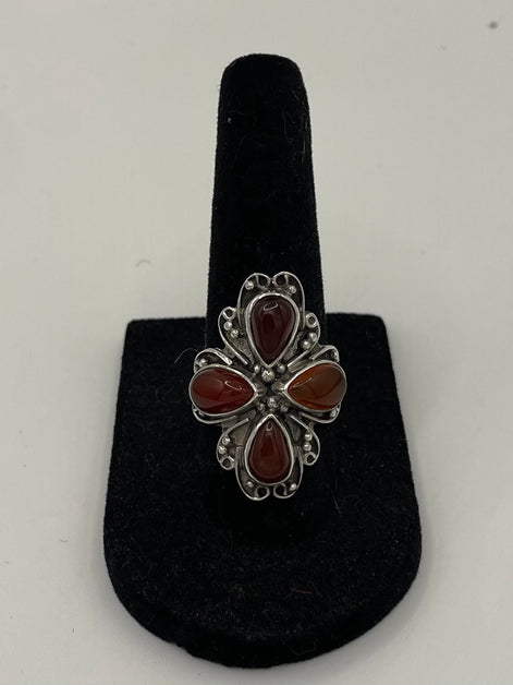 Carnelian Silver Ring
