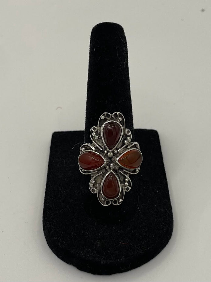 Carnelian Silver Ring