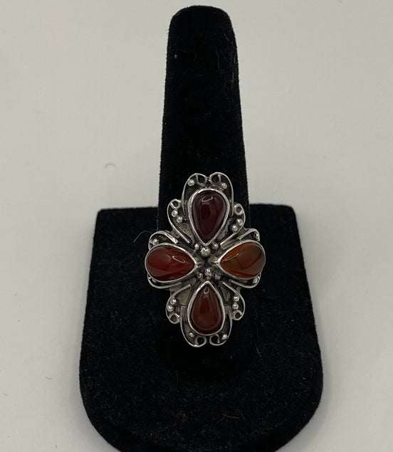 Carnelian Silver Ring
