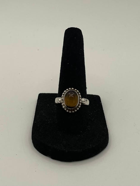 Tigers Eye Silver Ring
