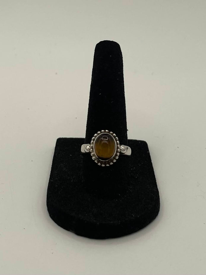 Tigers Eye Silver Ring