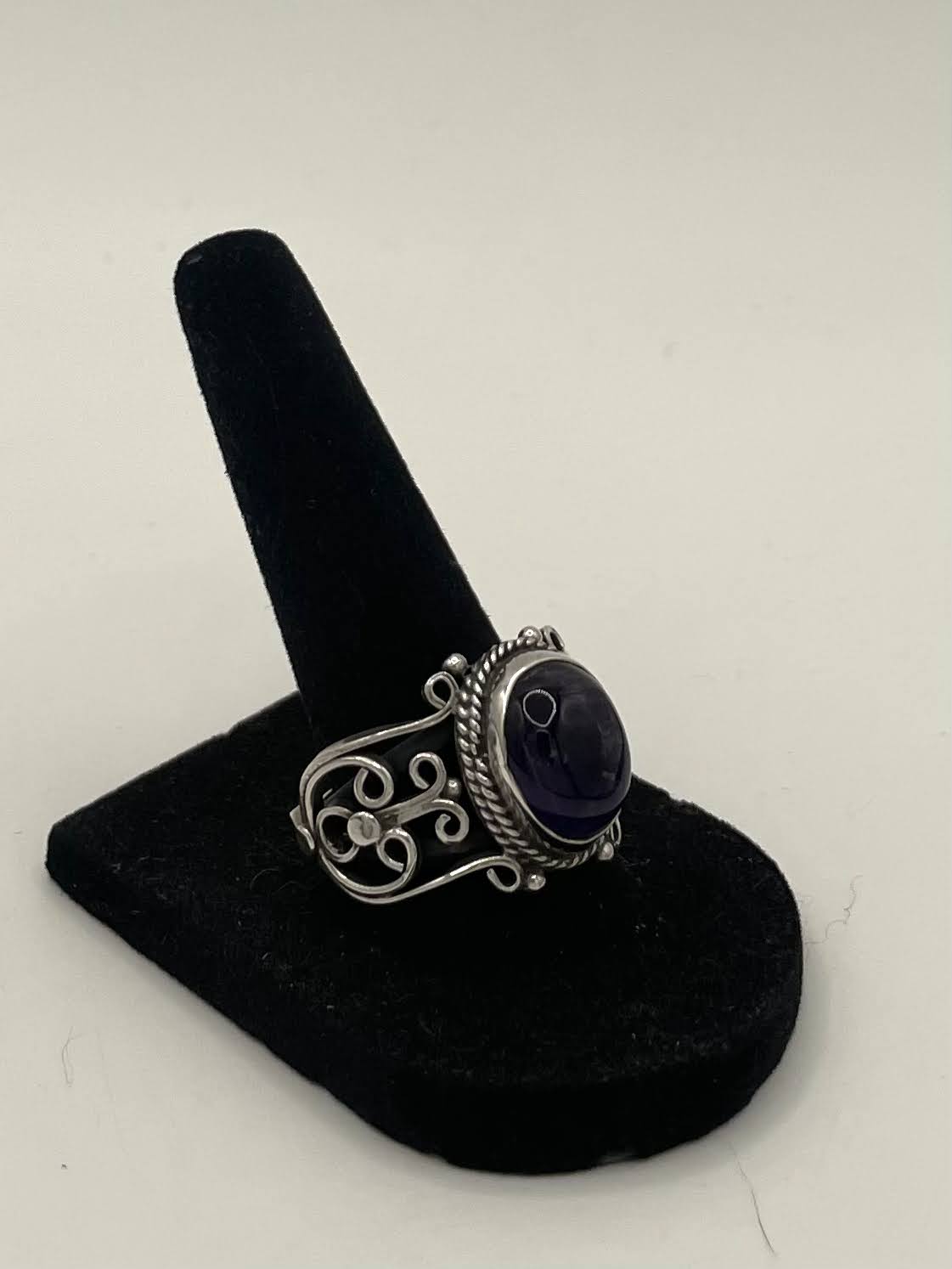 Amethyst Silver Ring