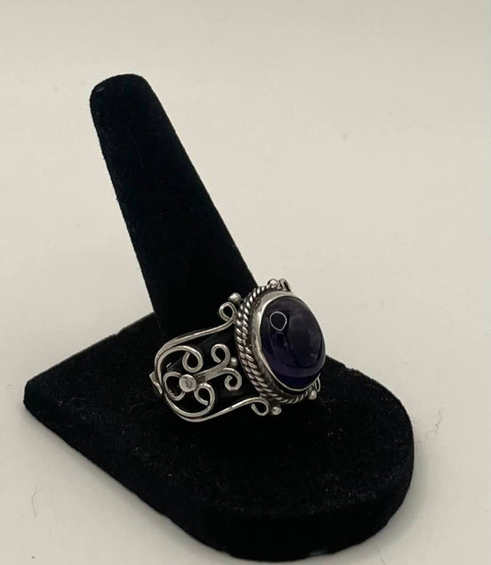 Amethyst Silver Ring