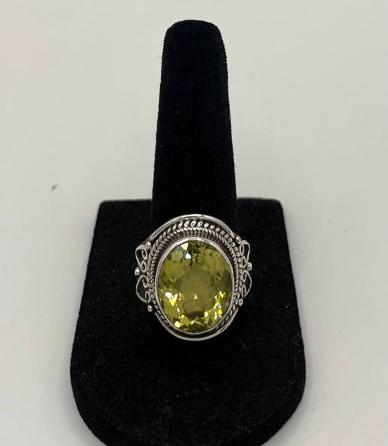 Citrine Silver Ring