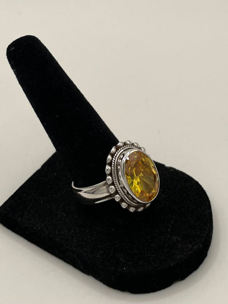 Citrine Silver Ring