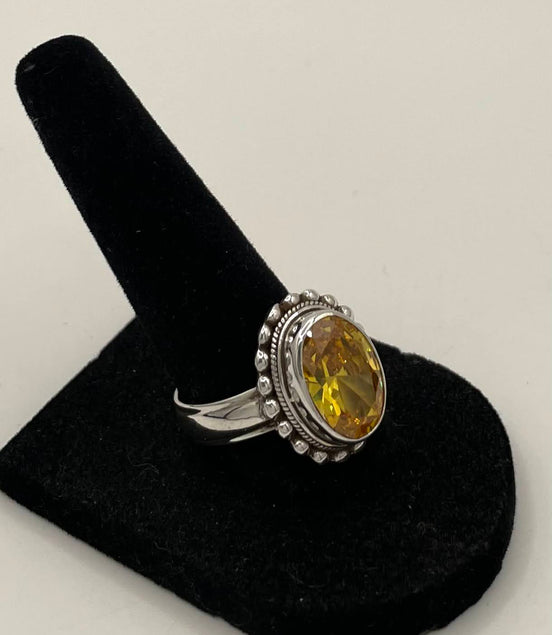 Citrine Silver Ring