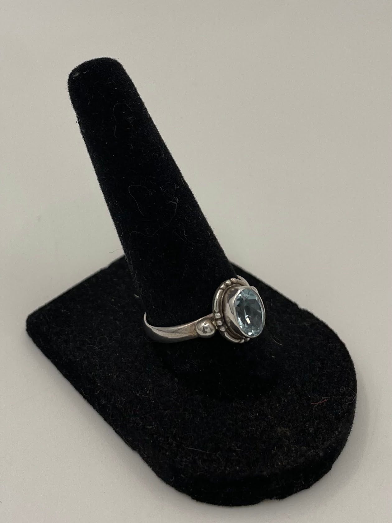 Blue Topaz Silver Ring