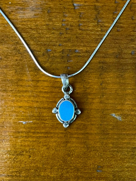 Opal Silver Pendant