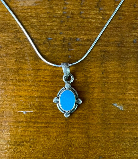 Opal Silver Pendant