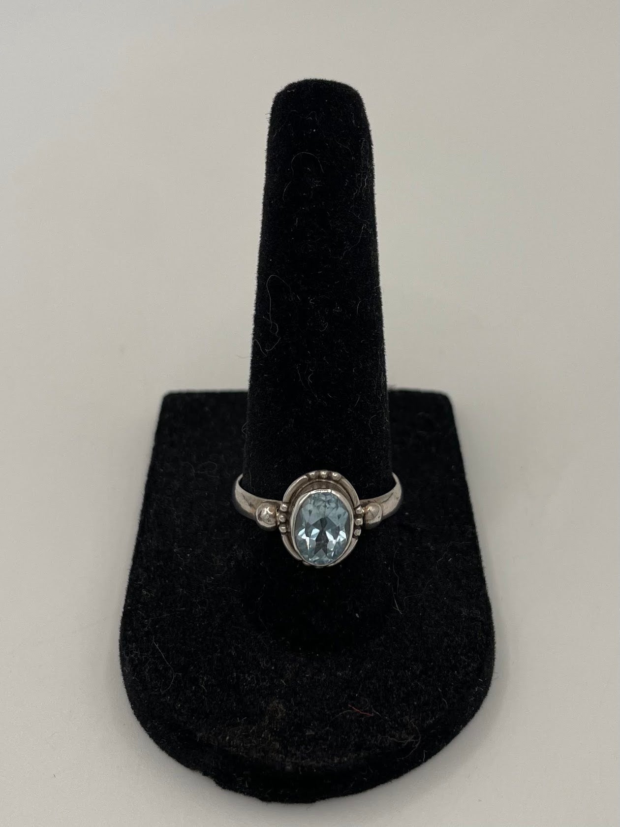 Blue Topaz Silver Ring
