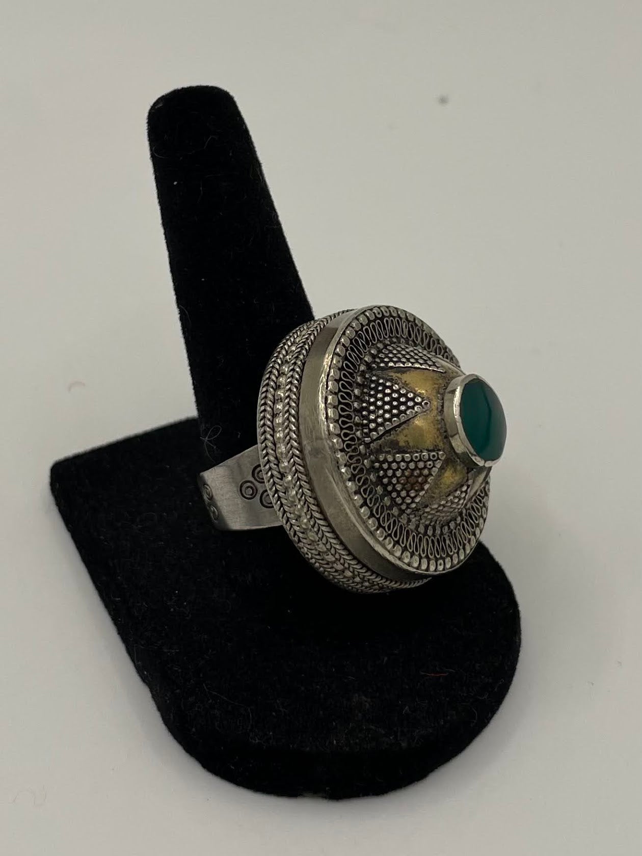 Antique Afghan Jade Silver Ring