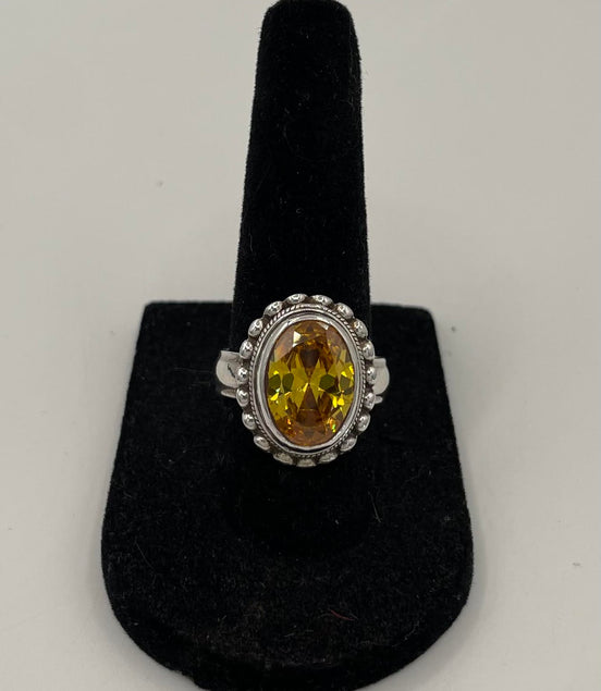 Citrine Silver Ring