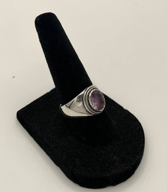 Amethyst Silver Ring