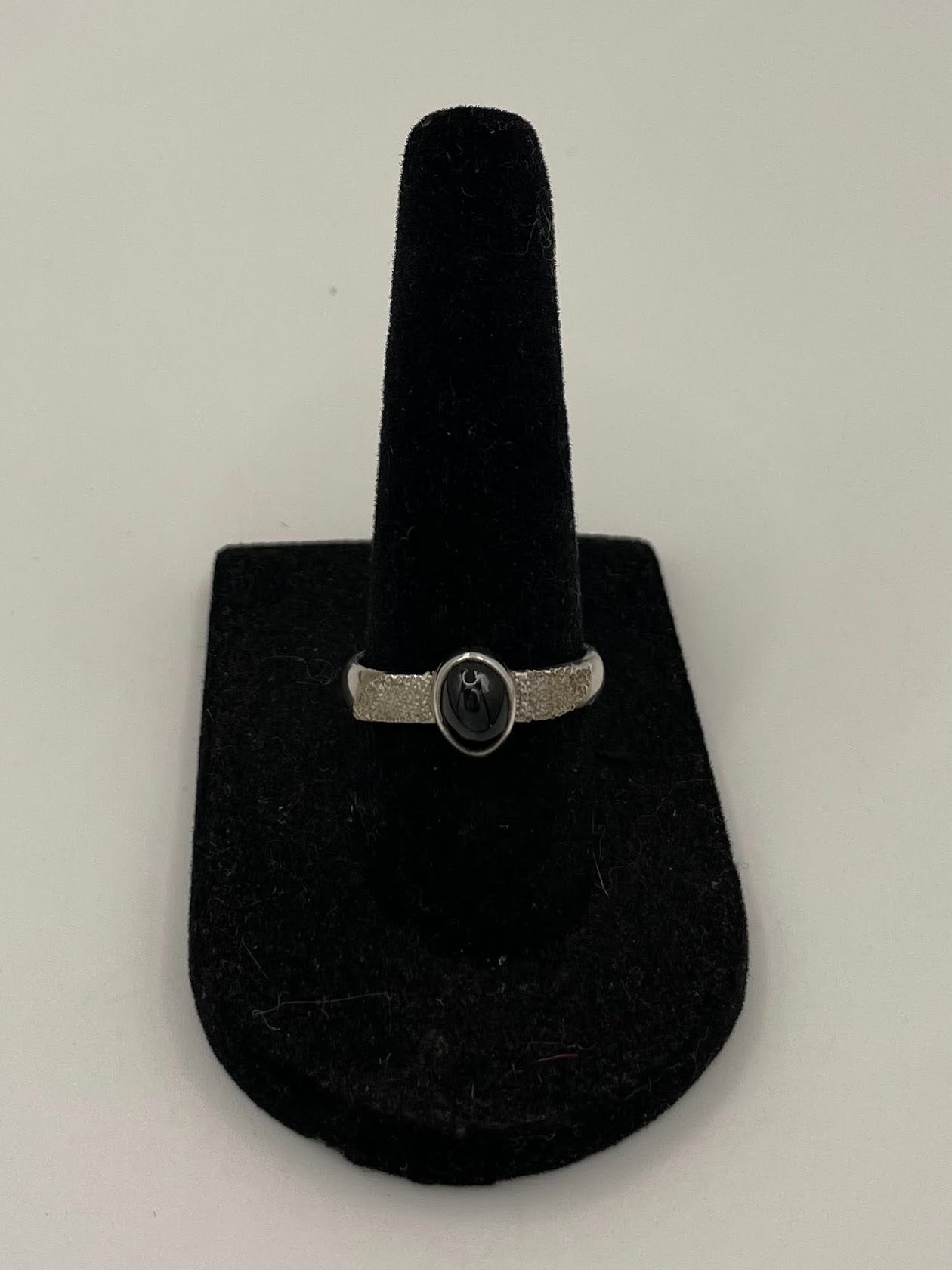 Black Star Sapphire Silver Ring