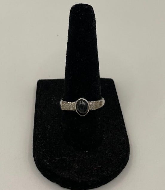 Black Star Sapphire Silver Ring