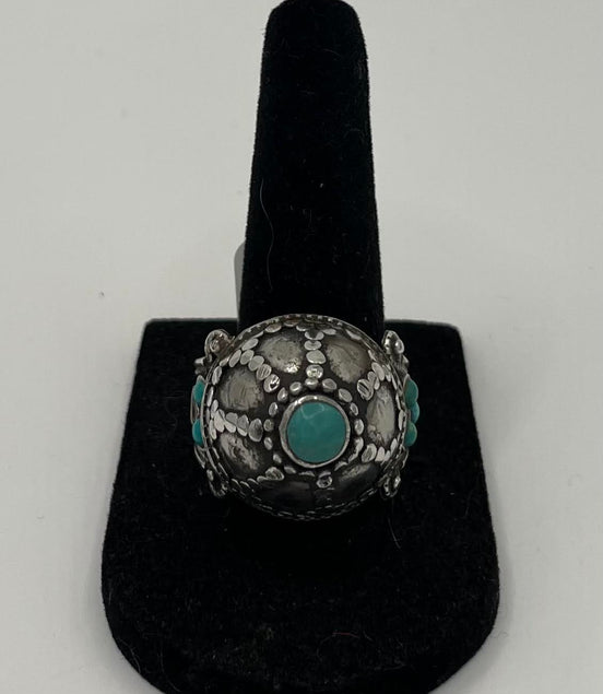 Antique Afghan Turquoise Silver Ring